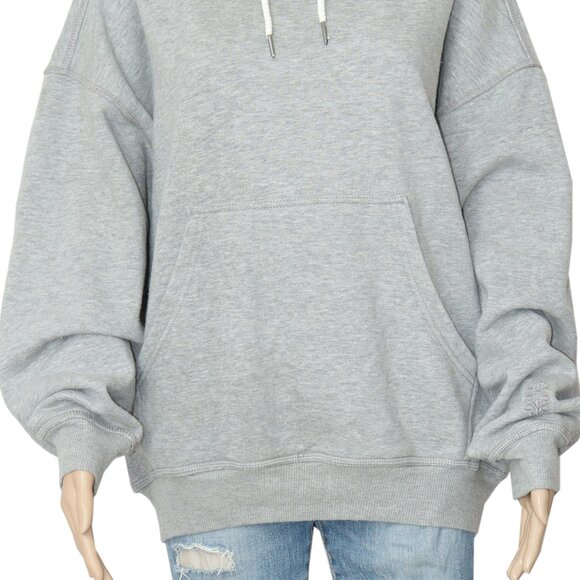 Free People FP Movement Final Call Logo Embroidered Hoodie Heather Grey NWT XS - Picture 4 of 7
